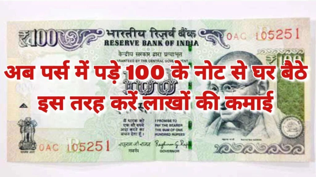 अब पर्स में पड़े 100 के नोट से घर बैठे इस तरह करें लाखों रुपए की कमाई